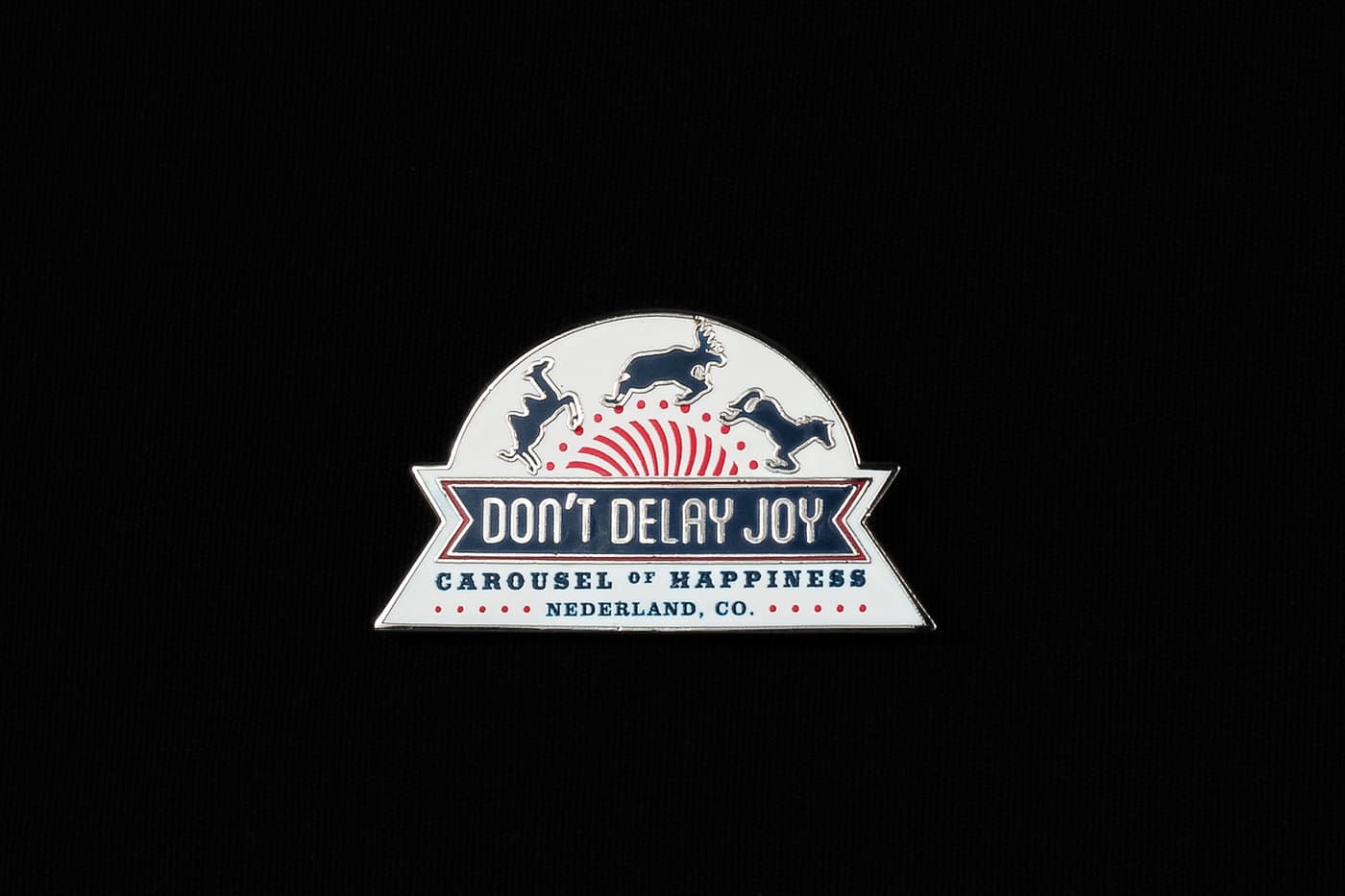 Don't Delay Joy Pin – Carousel of Happiness, Nederland Colorado
